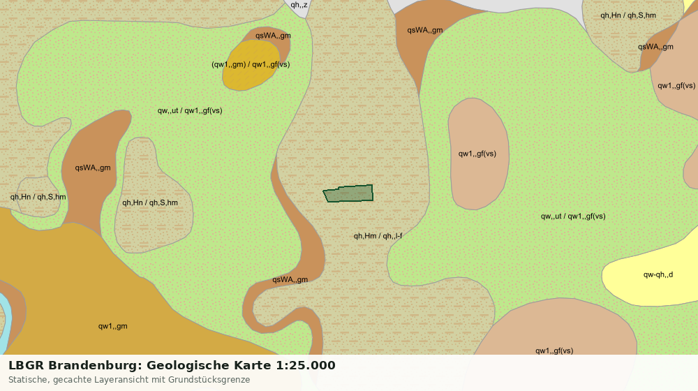 Statische Kartenansicht: LBGR Brandenburg: Geologische Karte 1:25.000