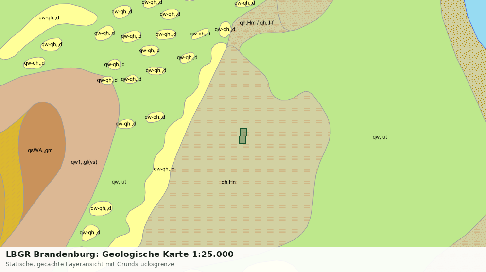 Statische Kartenansicht: LBGR Brandenburg: Geologische Karte 1:25.000