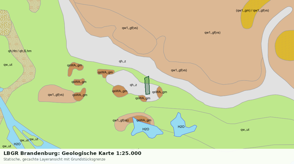 Statische Kartenansicht: LBGR Brandenburg: Geologische Karte 1:25.000