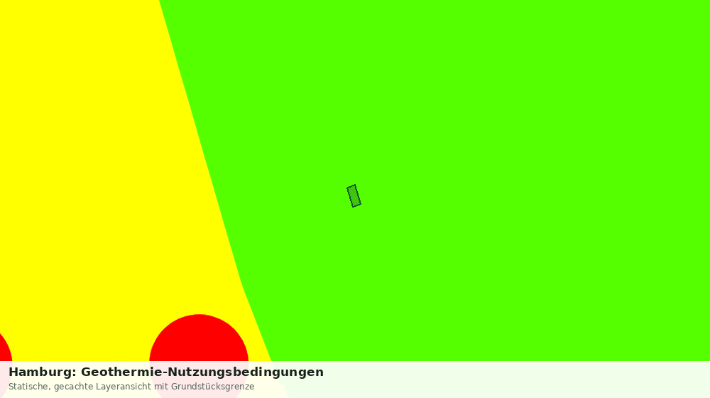 Statische Kartenansicht: Hamburg: Geothermie-Nutzungsbedingungen