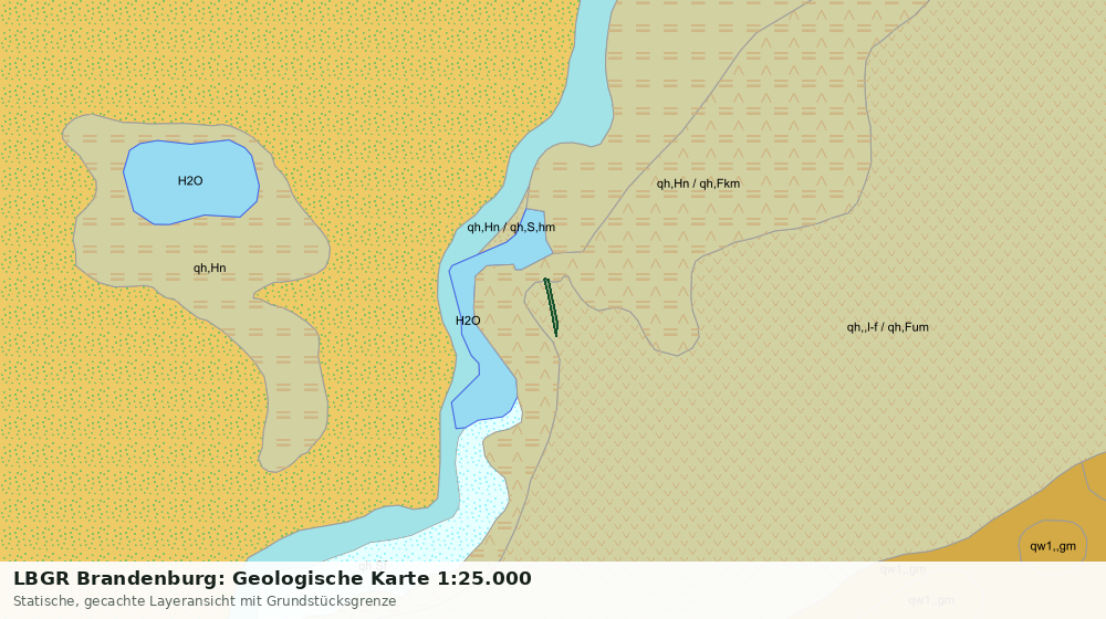 Statische Kartenansicht: LBGR Brandenburg: Geologische Karte 1:25.000