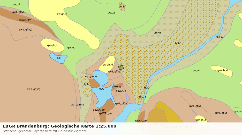 Statische Kartenansicht: LBGR Brandenburg: Geologische Karte 1:25.000