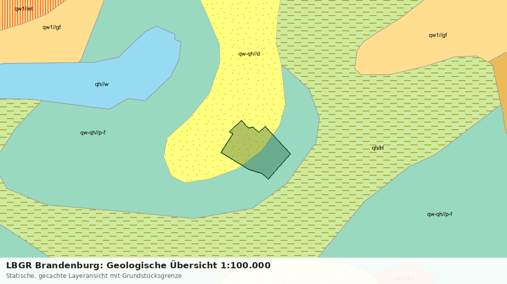 Statische Kartenansicht: LBGR Brandenburg: Geologische Übersicht 1:100.000