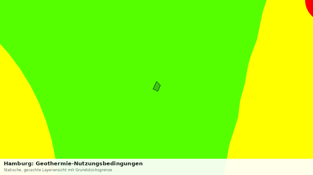 Statische Kartenansicht: Hamburg: Geothermie-Nutzungsbedingungen