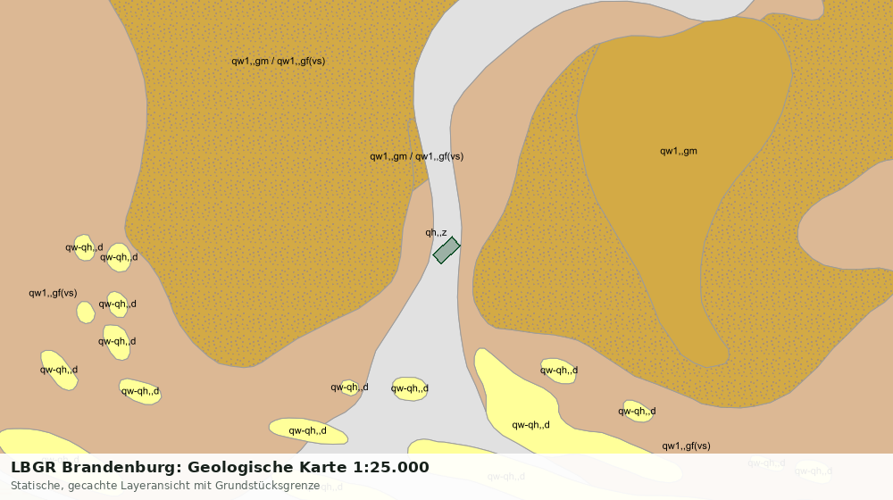 Statische Kartenansicht: LBGR Brandenburg: Geologische Karte 1:25.000