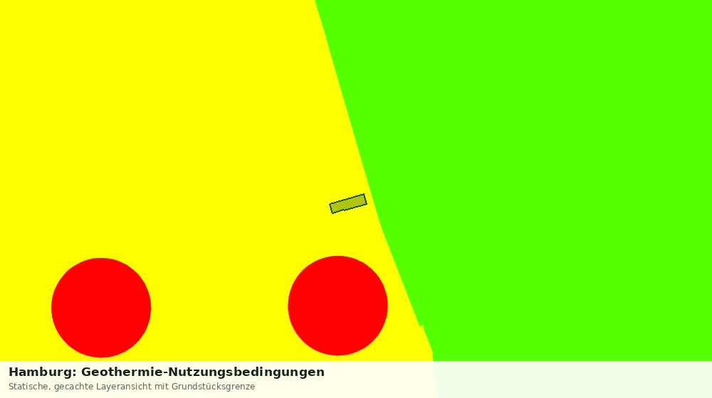 Statische Kartenansicht: Hamburg: Geothermie-Nutzungsbedingungen