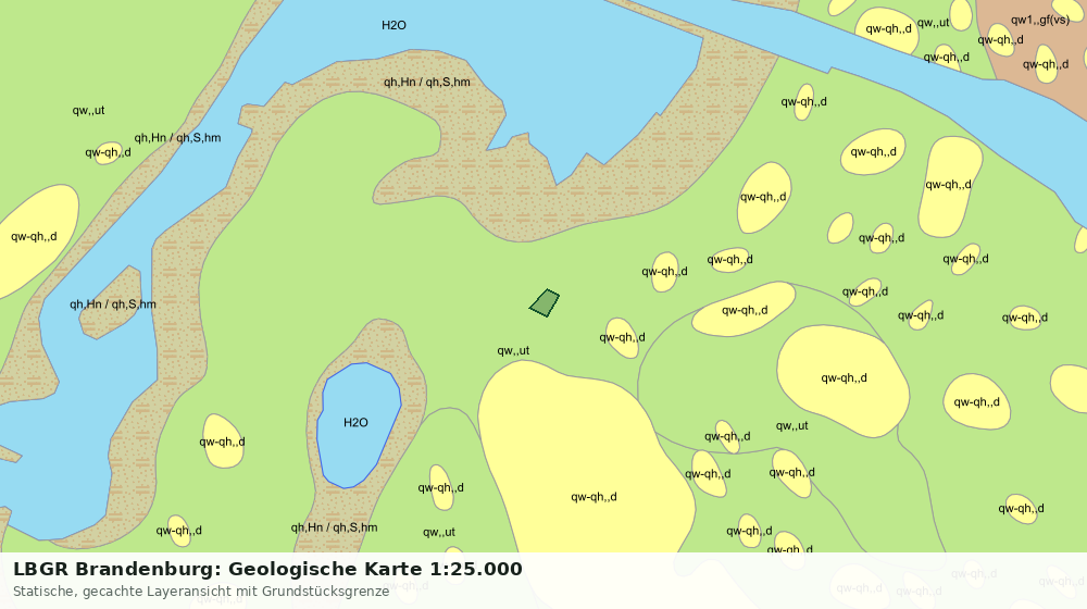 Statische Kartenansicht: LBGR Brandenburg: Geologische Karte 1:25.000