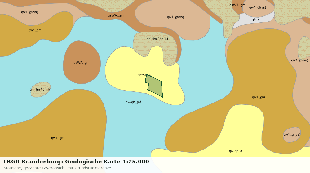 Statische Kartenansicht: LBGR Brandenburg: Geologische Karte 1:25.000