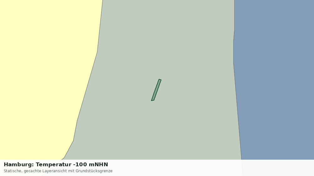Statische Kartenansicht: Hamburg: Temperatur -100 mNHN
