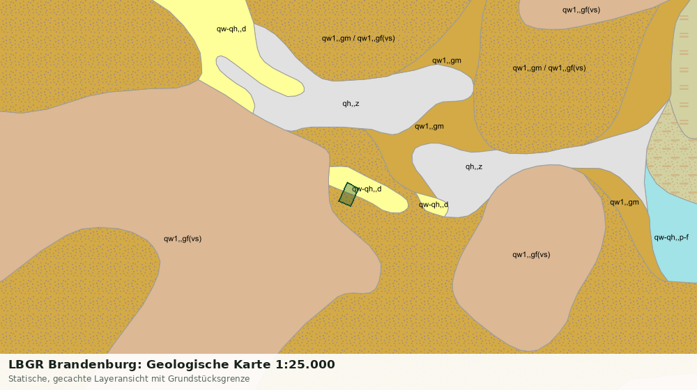 Statische Kartenansicht: LBGR Brandenburg: Geologische Karte 1:25.000