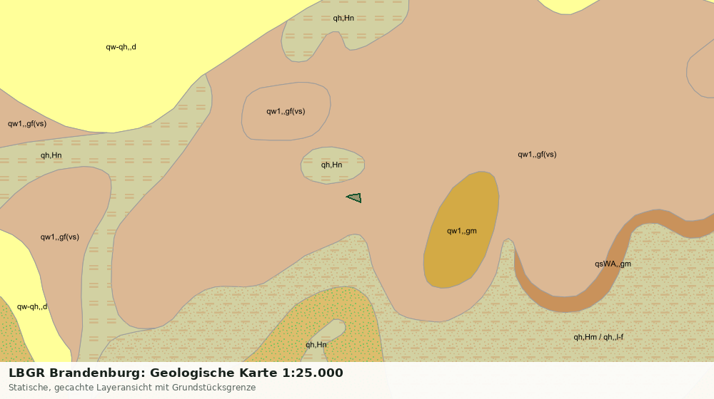 Statische Kartenansicht: LBGR Brandenburg: Geologische Karte 1:25.000