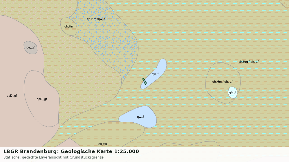 Statische Kartenansicht: LBGR Brandenburg: Geologische Karte 1:25.000