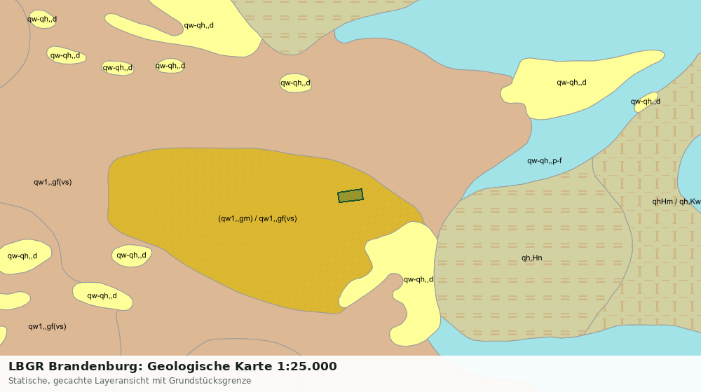 Statische Kartenansicht: LBGR Brandenburg: Geologische Karte 1:25.000