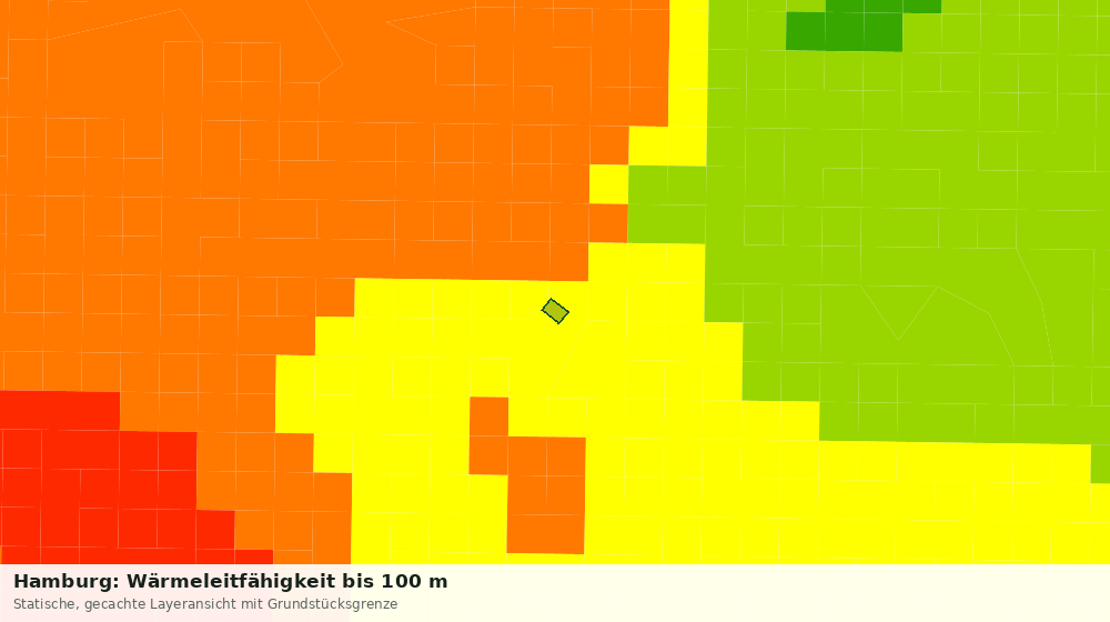 Statische Kartenansicht: Hamburg: Wärmeleitfähigkeit bis 100 m