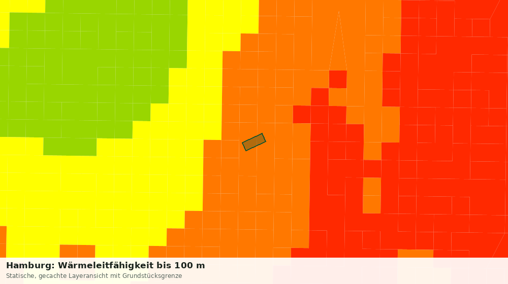 Statische Kartenansicht: Hamburg: Wärmeleitfähigkeit bis 100 m