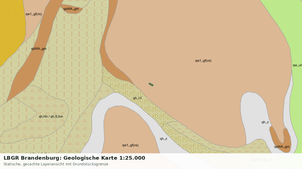 Statische Kartenansicht: LBGR Brandenburg: Geologische Karte 1:25.000