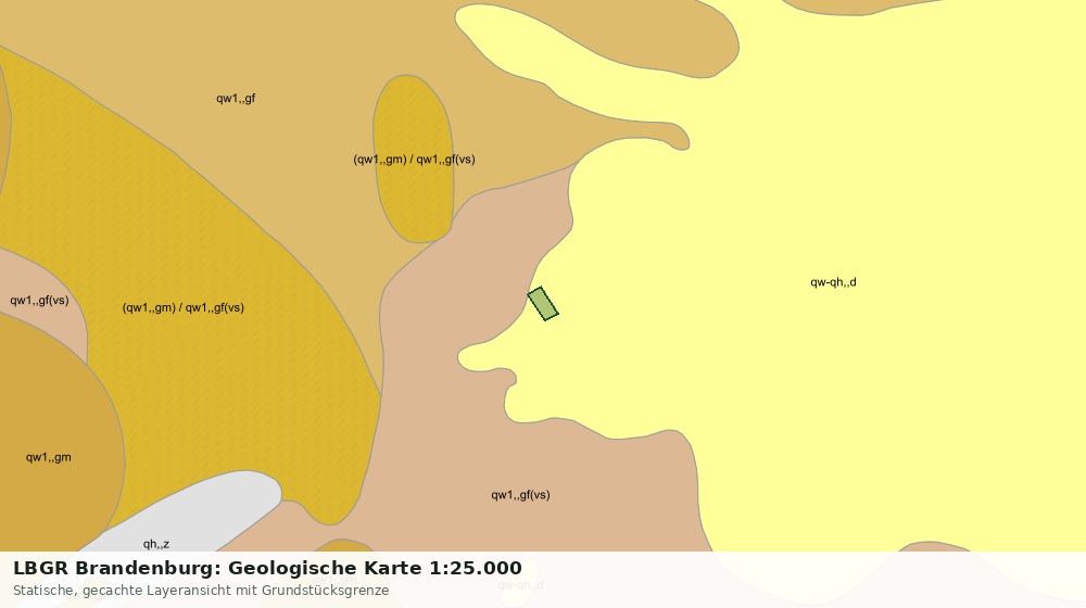 Statische Kartenansicht: LBGR Brandenburg: Geologische Karte 1:25.000