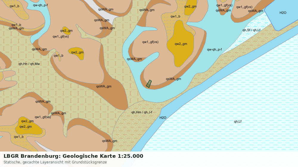 Statische Kartenansicht: LBGR Brandenburg: Geologische Karte 1:25.000