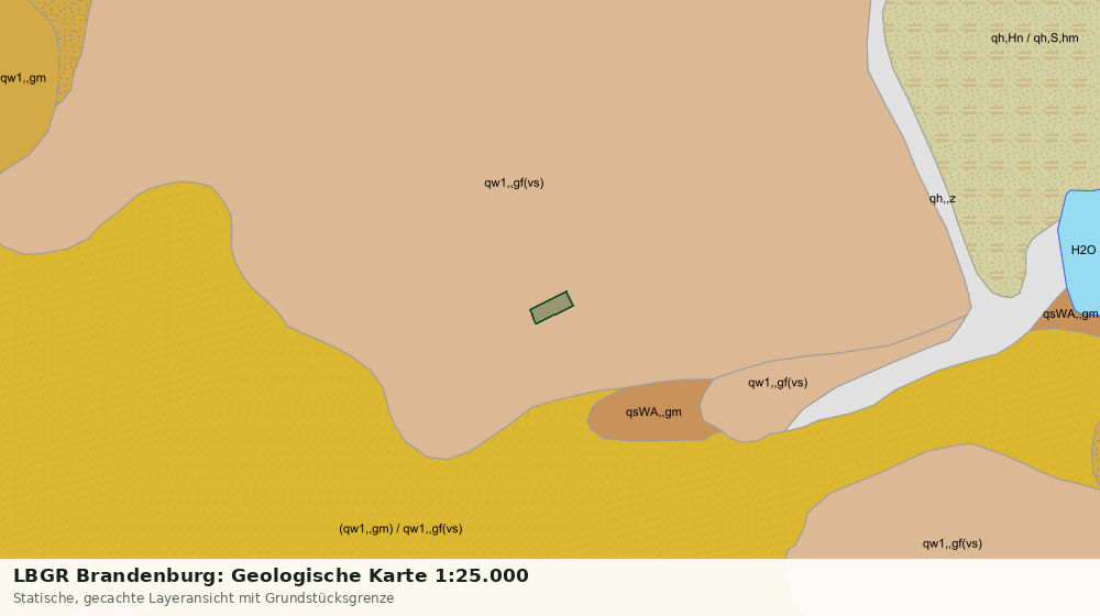 Statische Kartenansicht: LBGR Brandenburg: Geologische Karte 1:25.000