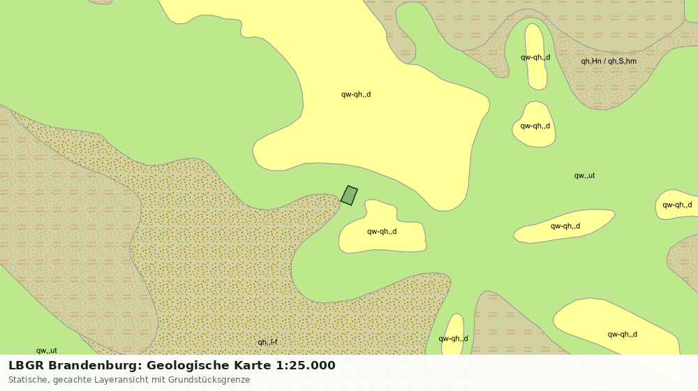 Statische Kartenansicht: LBGR Brandenburg: Geologische Karte 1:25.000