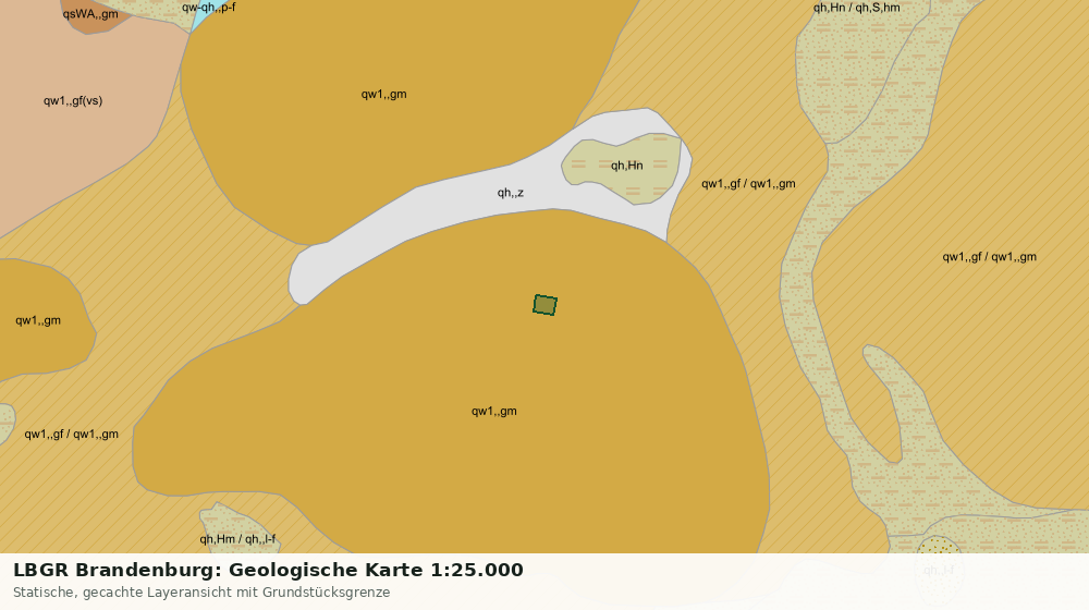 Statische Kartenansicht: LBGR Brandenburg: Geologische Karte 1:25.000