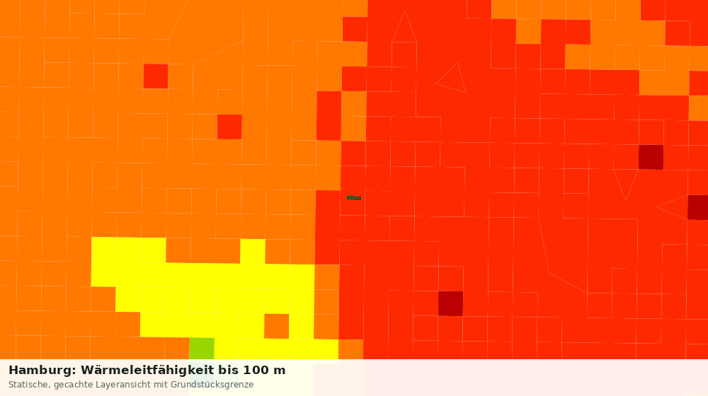 Statische Kartenansicht: Hamburg: Wärmeleitfähigkeit bis 100 m