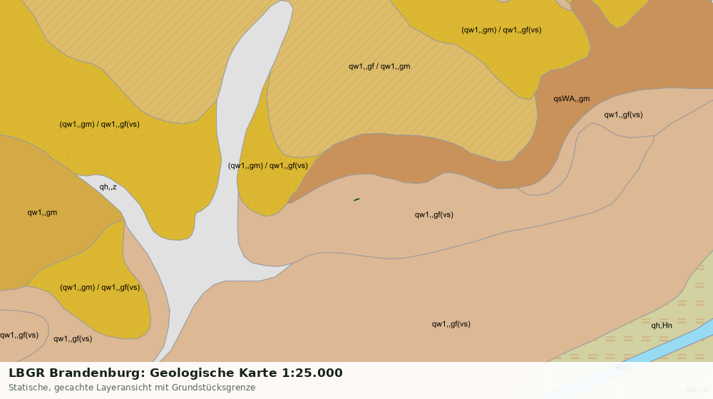 Statische Kartenansicht: LBGR Brandenburg: Geologische Karte 1:25.000