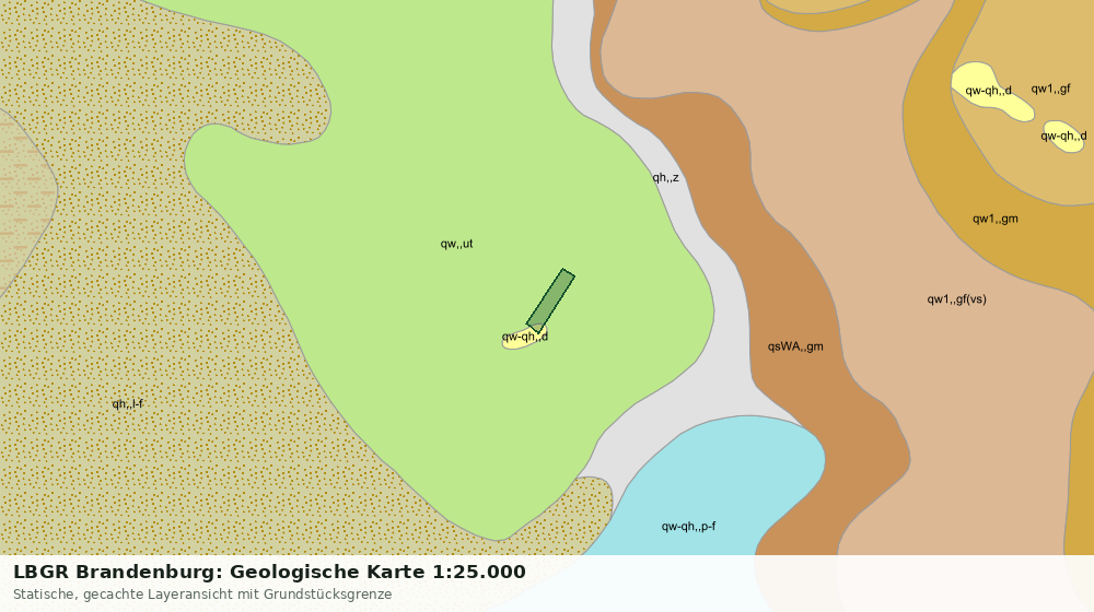 Statische Kartenansicht: LBGR Brandenburg: Geologische Karte 1:25.000