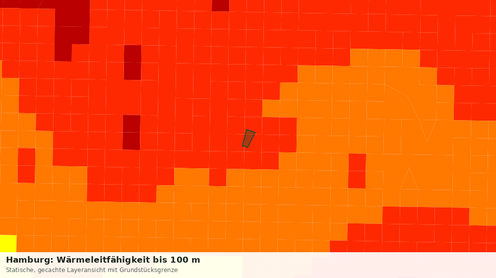 Statische Kartenansicht: Hamburg: Wärmeleitfähigkeit bis 100 m
