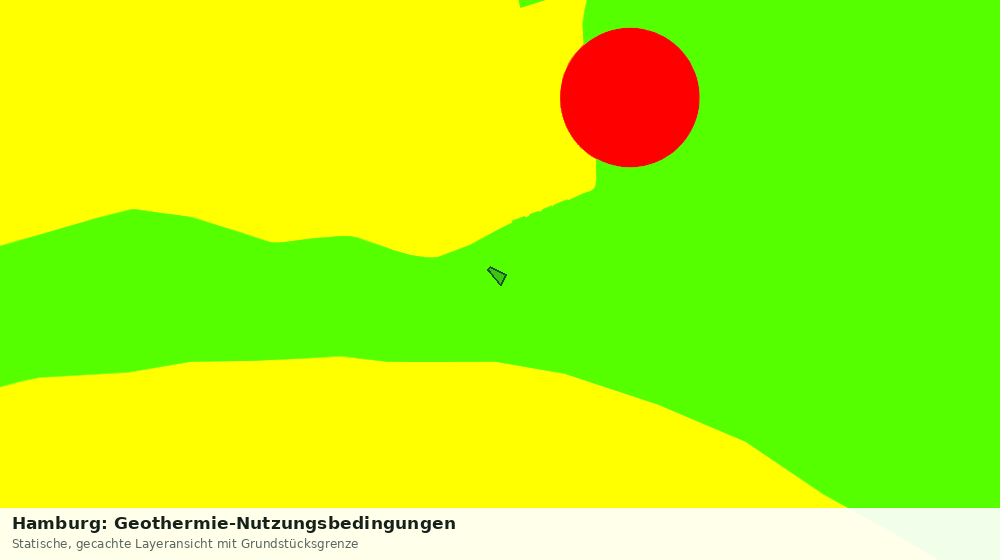 Statische Kartenansicht: Hamburg: Geothermie-Nutzungsbedingungen