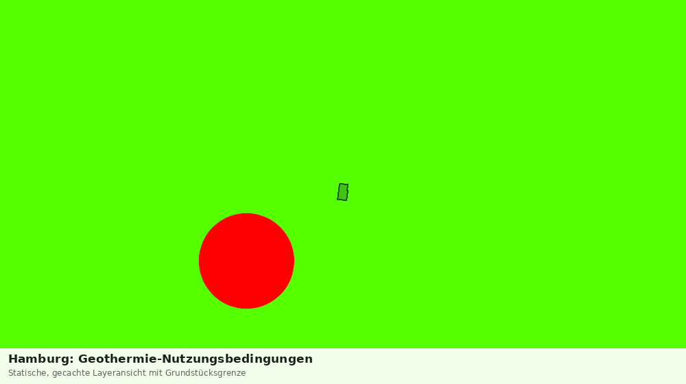 Statische Kartenansicht: Hamburg: Geothermie-Nutzungsbedingungen