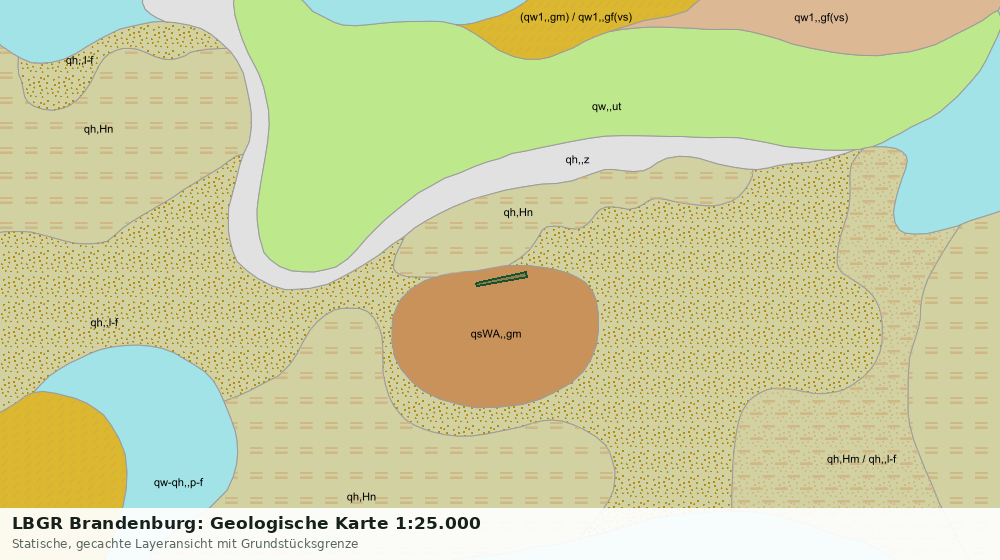 Statische Kartenansicht: LBGR Brandenburg: Geologische Karte 1:25.000