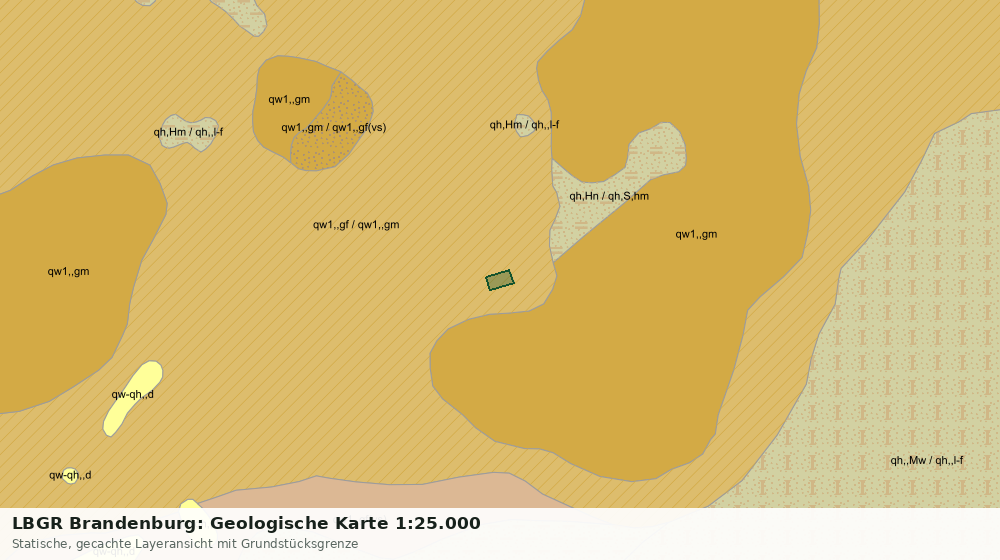 Statische Kartenansicht: LBGR Brandenburg: Geologische Karte 1:25.000