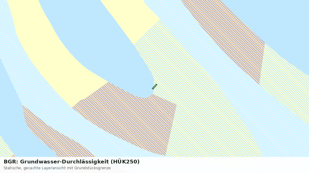 Statische Kartenansicht: BGR: Grundwasser-Durchlässigkeit (HÜK250)