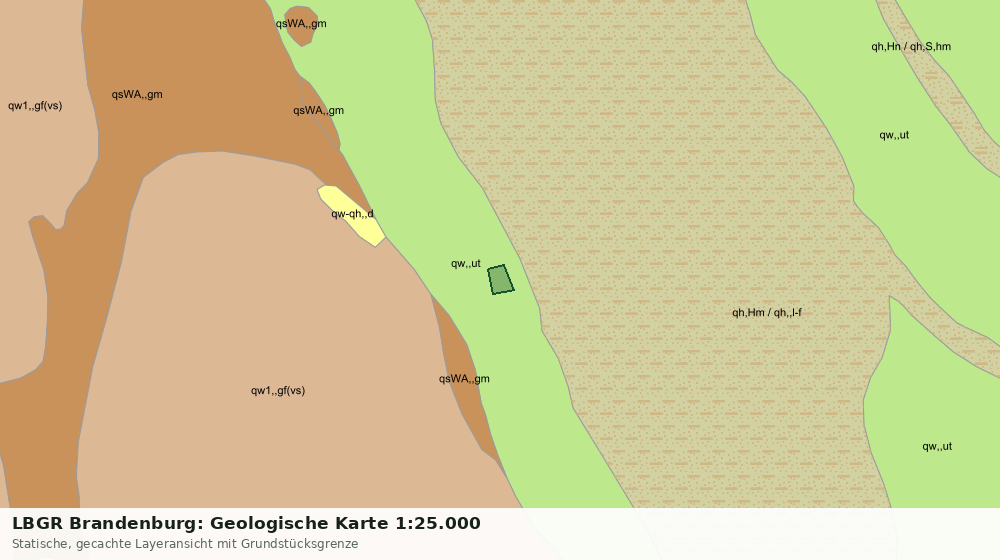 Statische Kartenansicht: LBGR Brandenburg: Geologische Karte 1:25.000