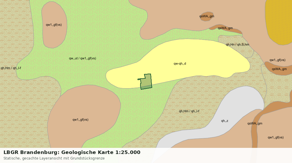 Statische Kartenansicht: LBGR Brandenburg: Geologische Karte 1:25.000