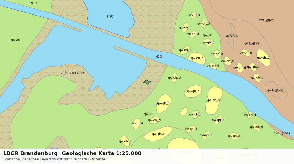 Statische Kartenansicht: LBGR Brandenburg: Geologische Karte 1:25.000