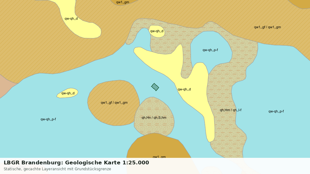 Statische Kartenansicht: LBGR Brandenburg: Geologische Karte 1:25.000