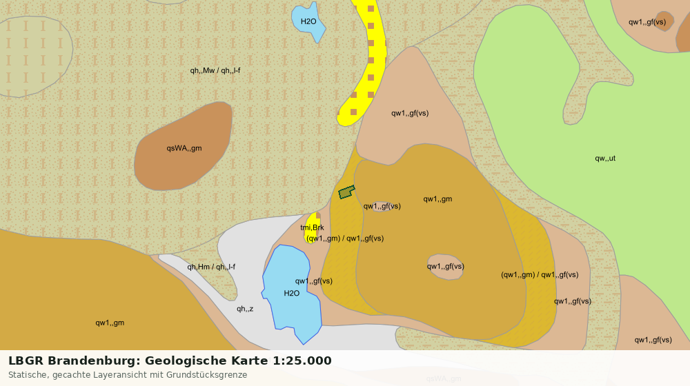 Statische Kartenansicht: LBGR Brandenburg: Geologische Karte 1:25.000