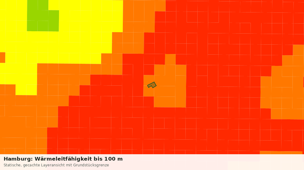 Statische Kartenansicht: Hamburg: Wärmeleitfähigkeit bis 100 m