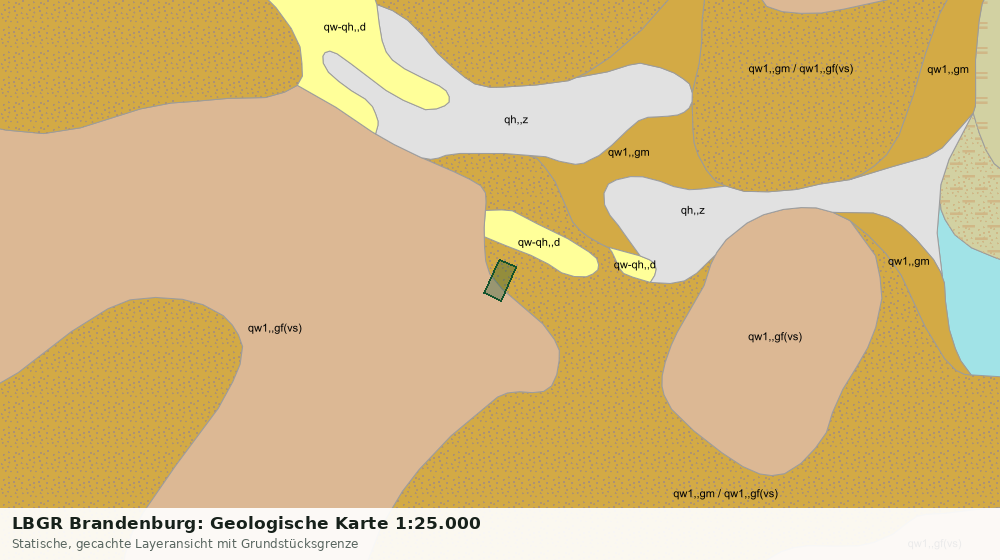 Statische Kartenansicht: LBGR Brandenburg: Geologische Karte 1:25.000