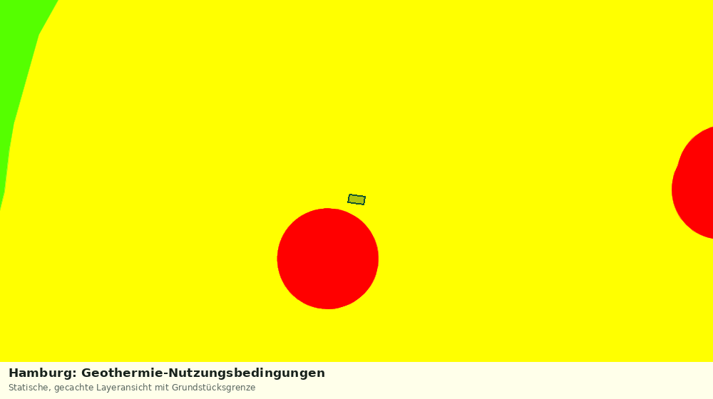 Statische Kartenansicht: Hamburg: Geothermie-Nutzungsbedingungen