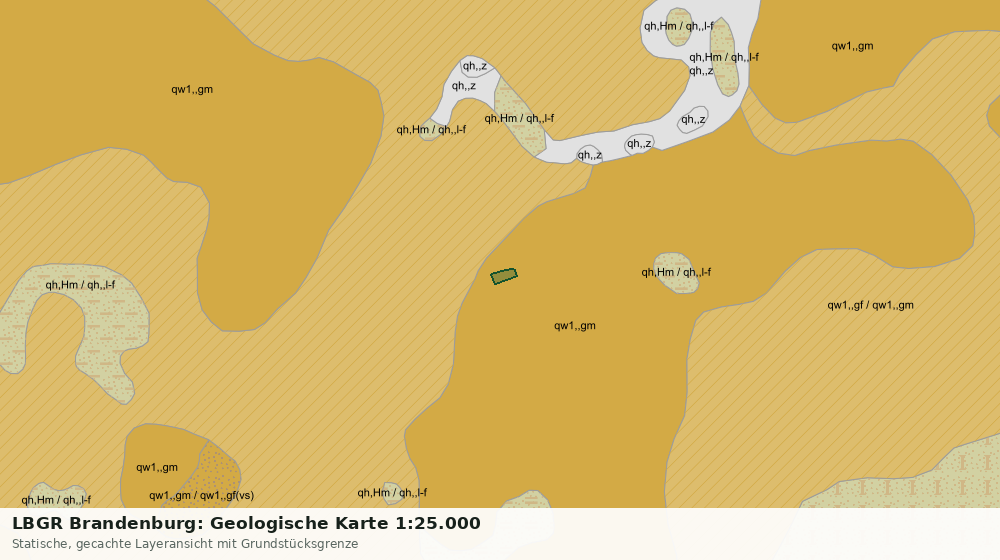 Statische Kartenansicht: LBGR Brandenburg: Geologische Karte 1:25.000