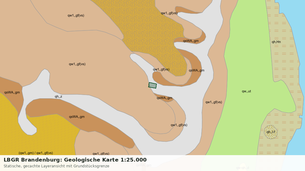 Statische Kartenansicht: LBGR Brandenburg: Geologische Karte 1:25.000