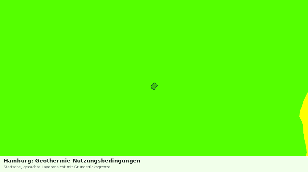 Statische Kartenansicht: Hamburg: Geothermie-Nutzungsbedingungen
