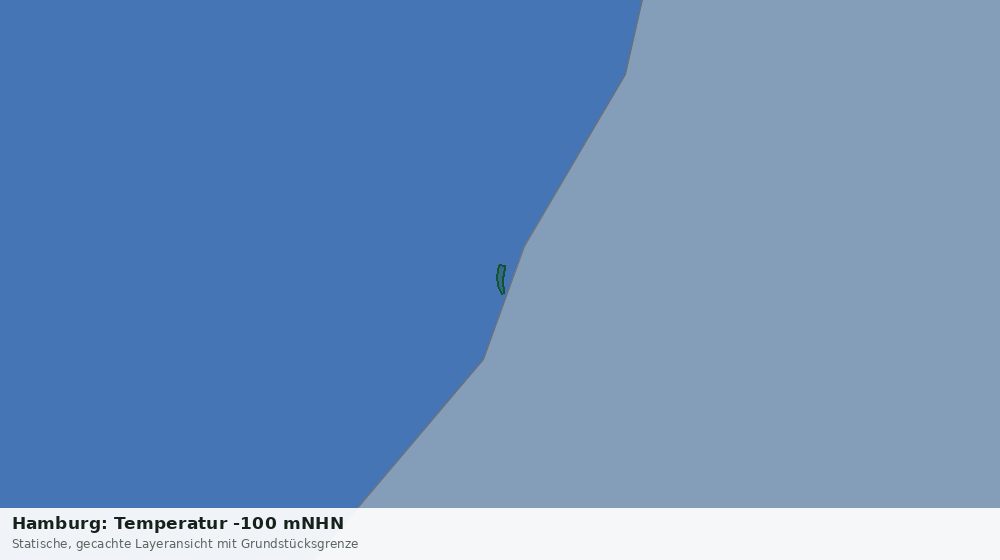 Statische Kartenansicht: Hamburg: Temperatur -100 mNHN