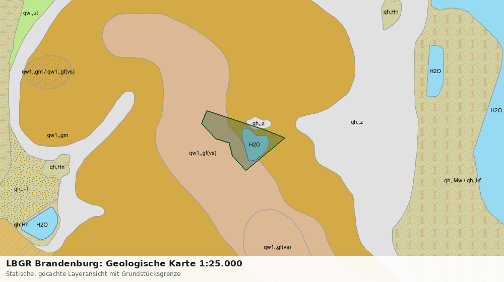 Statische Kartenansicht: LBGR Brandenburg: Geologische Karte 1:25.000