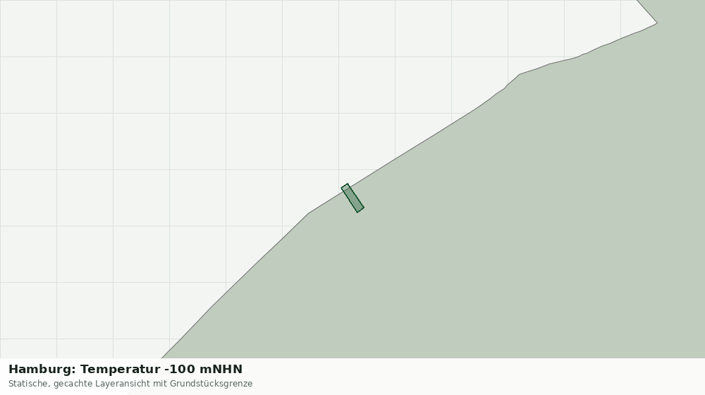 Statische Kartenansicht: Hamburg: Temperatur -100 mNHN