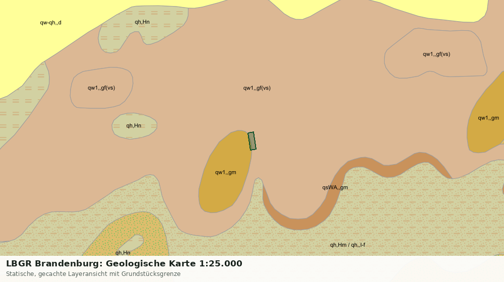 Statische Kartenansicht: LBGR Brandenburg: Geologische Karte 1:25.000