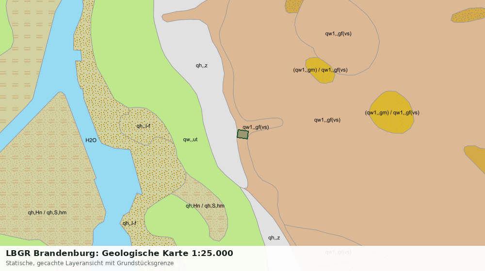 Statische Kartenansicht: LBGR Brandenburg: Geologische Karte 1:25.000